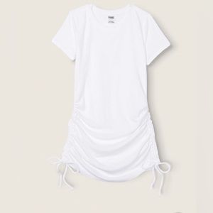 BEACH TERRY RUCHED SIDE DRESS